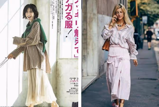 這才是中年女人該有的打扮:襯衫+半裙,三分正式、七分休閒