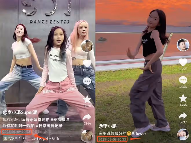 李小璐李小鵬同時曬女兒跳舞，甜馨被指舞技不如奧莉，但顏值反超