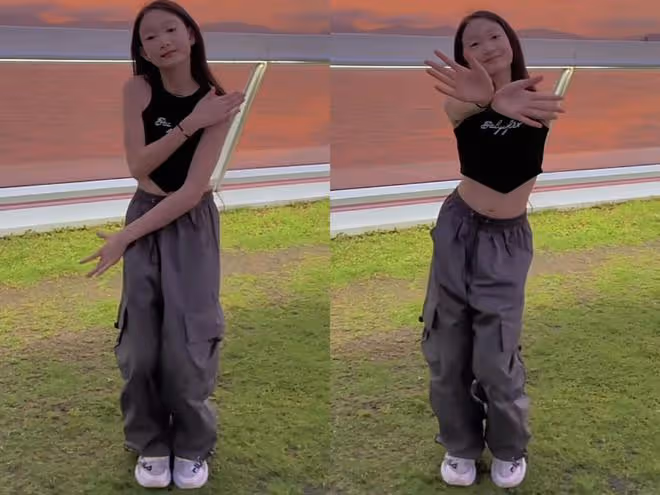 李小鵬曬11歲女兒熱舞,奧莉穿露臍裝引爭議,被指顏值不如小時候