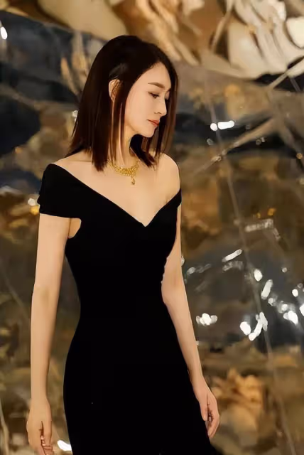 李小冉身材真好，露肩緊身裙配大紅唇出鏡，46歲還那麼美