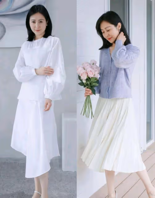 建議上了年紀的女人，裙子儘量不要穿碎花和短裙，其實這些更洋氣