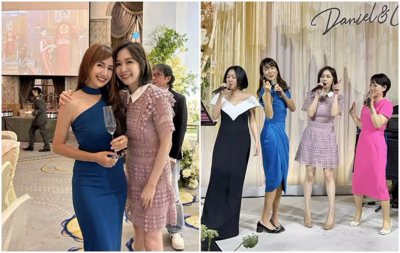 蔡依珊喝喜酒同框台大五姬，與3女星高歌被拱：原地出道