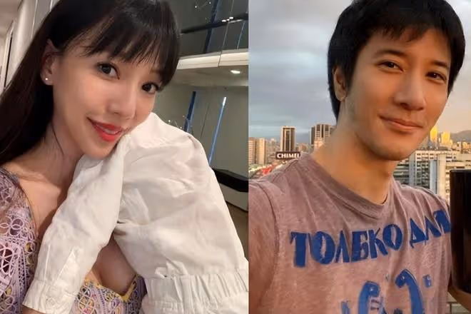 王力宏露面參加好友婚禮,留長發臉黑顯憔悴,與美女合影大變樣