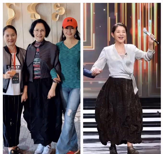 宋曉英撞衫倪萍，差4歲宛如兩代人，一個花哨奶奶，一個優雅貴婦