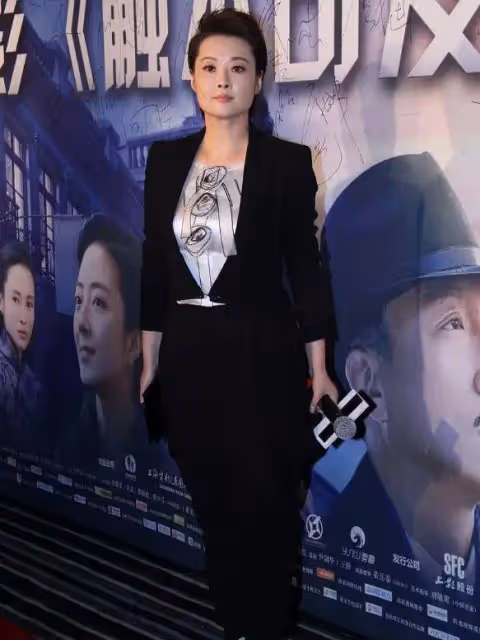 原來袁立也有「傲人身材」，穿粉色裹胸裙線條明顯，氣質高級驚艷