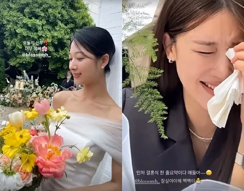 韓女星與圈外男友結婚,8位女愛豆當伴娘,網友:伴娘團顏值太高