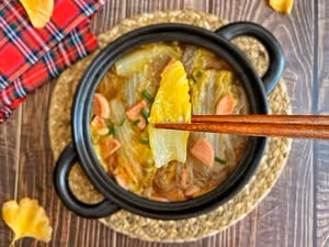 娃娃菜粉絲煲，低卡又鮮美