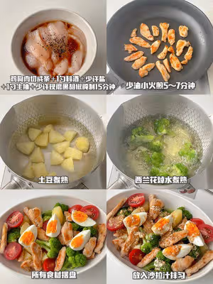 低卡飽腹‼️🥦土豆雞胸肉沙拉