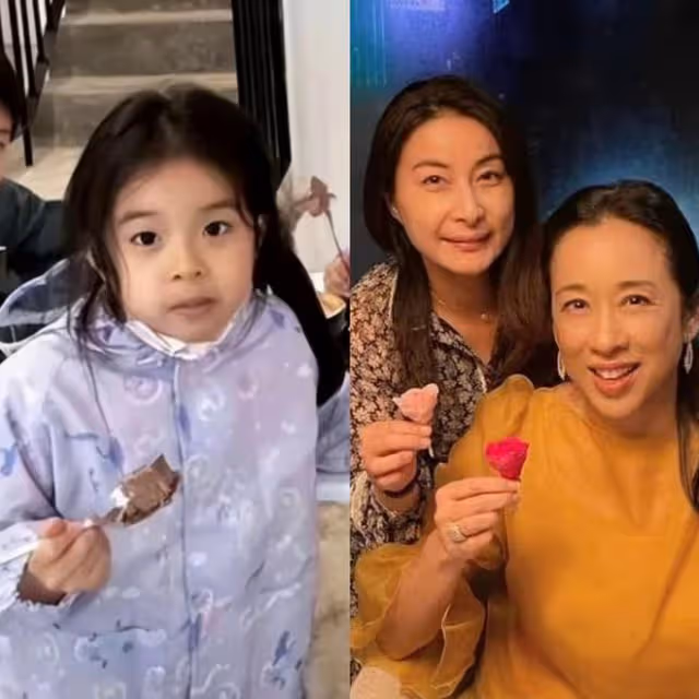 霍啟剛罕曝仨娃正臉!黑眼圈濃似三胞胎,在「工地」分吃一塊蛋糕