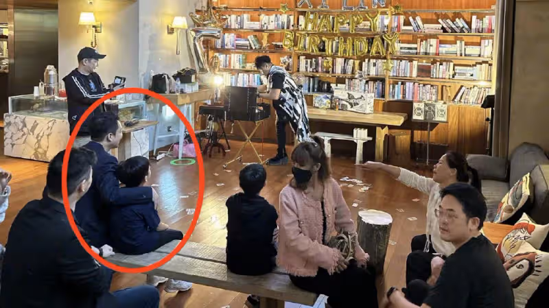 汪小菲再次返台為7歲兒子慶生，父子親密搭肩，點帝王蟹毫不吝嗇