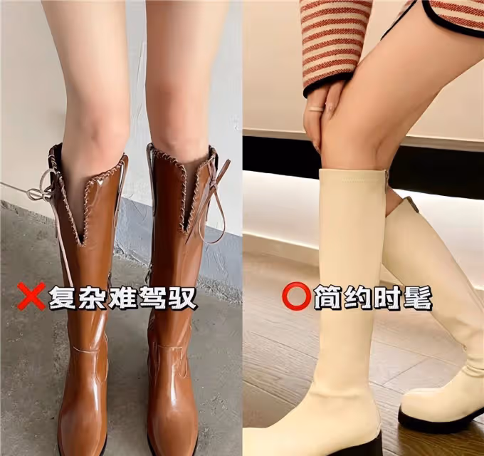最近火了一種穿搭叫：連衣裙+裸靴，今年春天這麼穿，洋氣又顯瘦