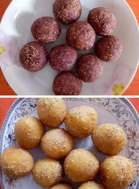 藕粉蓮蓉芝麻球,一點也不難,自己在家輕輕鬆鬆的就能做出來的美食~