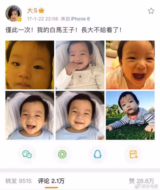 大S曾要求汪小菲孩子兩歲後不公開照片,離婚協議好像沒有這條