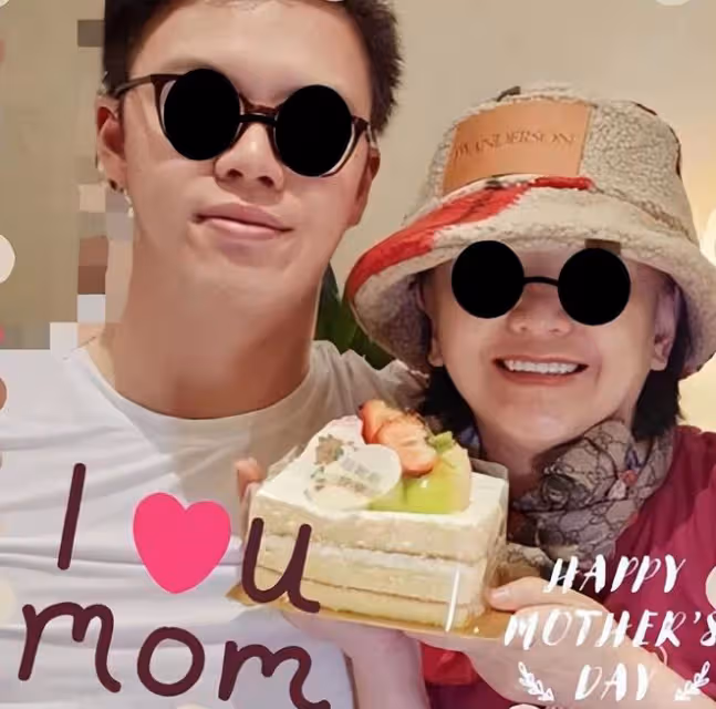 曾華倩母親節被兒子獻吻!24歲愛子帥氣十足,1米91是運動健將