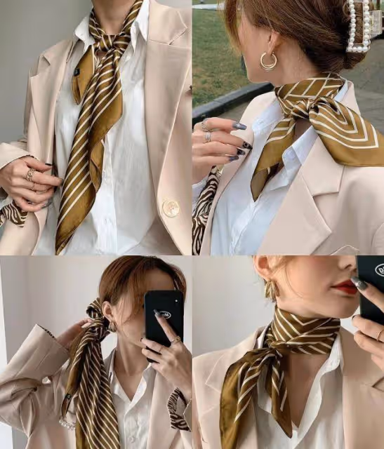 女人別總把「絲巾」當拍照道具，學楊采鈺這樣搭衣服，特洋氣高級