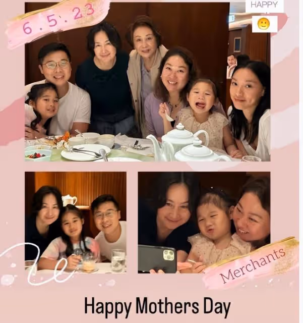 何超瓊陪乾女兒過母親節，曾昭怡2個孩子獲得何超瓊千億資產