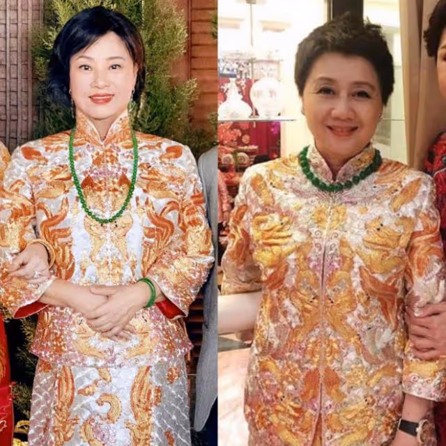 何超蓮婚後出席活動,身材消瘦小腹平平,穿高跟鞋破除懷孕傳聞