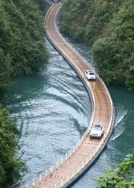 悲痛!恩施網紅浮橋車輛落水,5人被淹死,獲救大媽岸邊嚎啕大哭