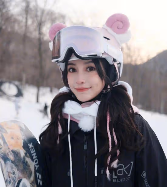 baby關喆滑雪照曝光,舉止親密互相比耶,男方被曝有家庭孩子