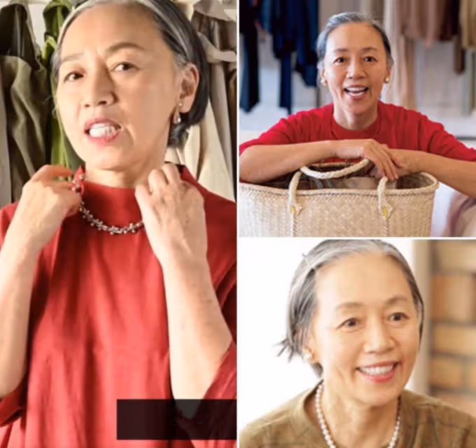 這位69歲日本奶奶真優雅！穿搭簡約不複雜，一頭白髮依舊隨性舒心
