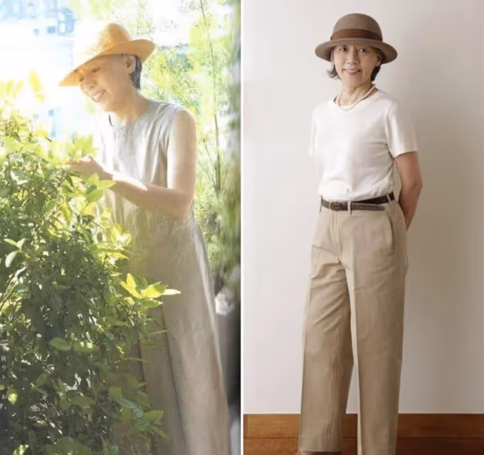 這位69歲日本奶奶真優雅！穿搭簡約不複雜，一頭白髮依舊隨性舒心