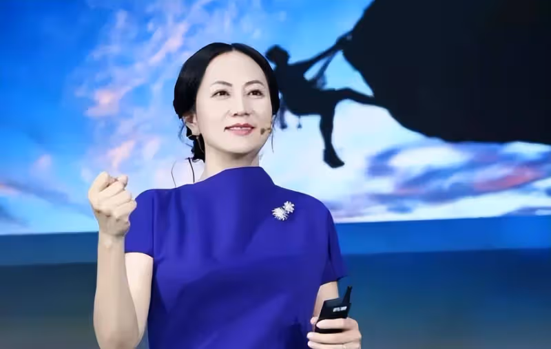 孟晚舟不需要金銀珠寶來襯托,一顆「胸針」承載著高貴氣質,如此精緻