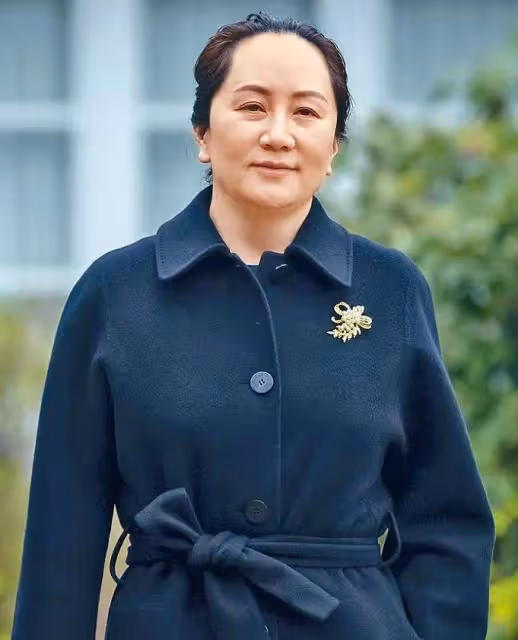 孟晚舟不需要金銀珠寶來襯托,一顆「胸針」承載著高貴氣質,如此精緻
