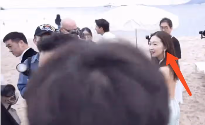 劉昊然周冬雨坎城同框，相視而笑，男方被工作人員緊急拉走避嫌
