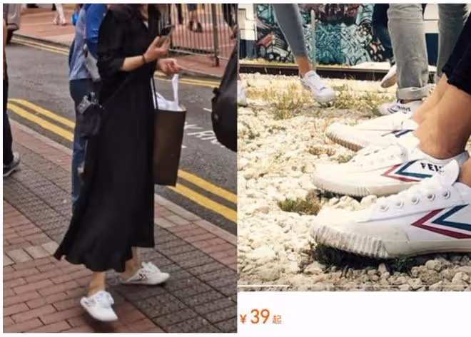 郭晶晶獨自逛街被偶遇!背7萬包配40元運動鞋,踩鞋跟穿法接地氣