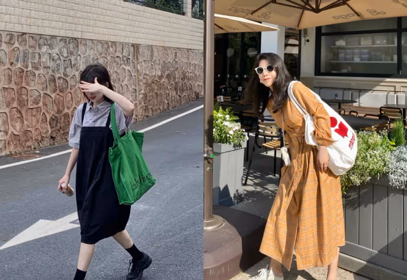 懂搭配的女人，都在用「帆布包」配衣服，舒服自在穿起來更時髦