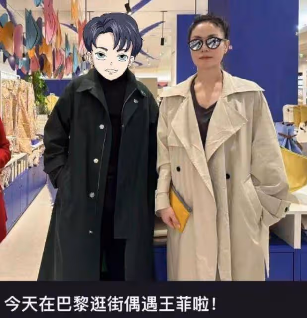 王菲李嫣法國同框照曝光,16歲李嫣越髮漂亮,母女倆下頜線好優越