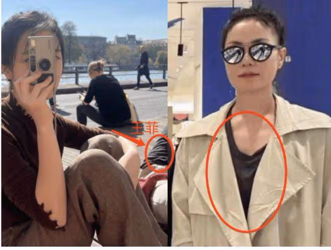 王菲李嫣法國同框照曝光,16歲李嫣越髮漂亮,母女倆下頜線好優越