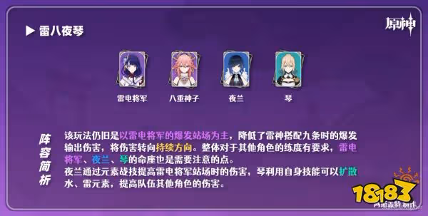 原神八重神子陣容選什麼 八重神子配隊陣容推薦