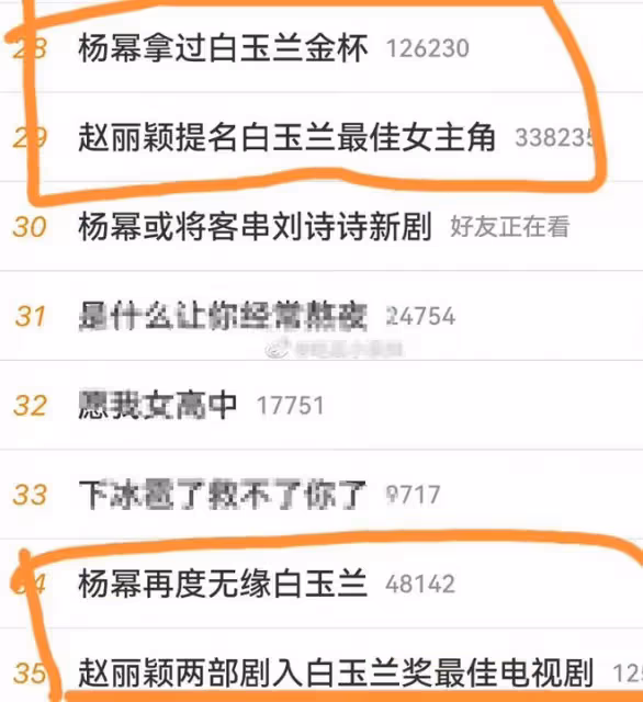 趙麗穎提名白玉蘭視後,楊冪再度無緣白玉蘭,兩人差距逐漸拉開