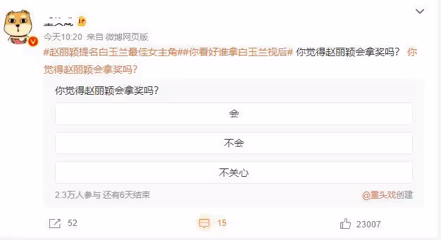 白玉蘭獎入圍名單出爐，趙麗穎殷桃爭奪視後，張頌文未提名意難平