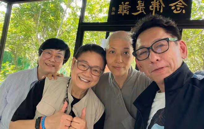 傅明憲上山禮佛吃素!63歲女星削髮為尼後罕露面,息影多年變化大