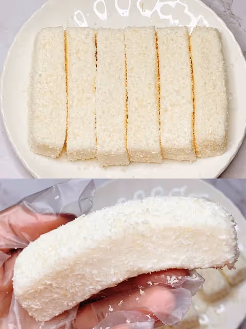 無需烤箱！奶香味濃郁！香甜嫩滑的椰蓉奶糕