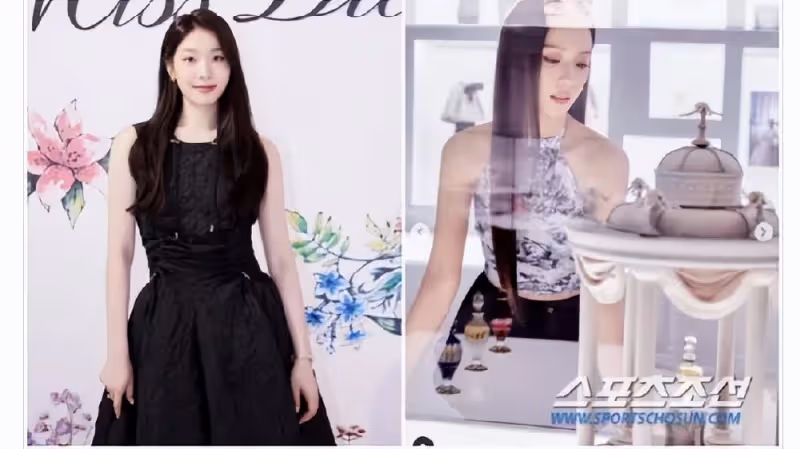 BLACKPINK智秀與花滑女王金允兒，照片順序，讓韓網友爭論不已