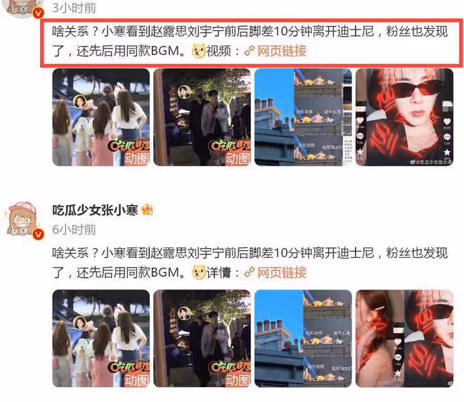 大瓜!趙露思劉宇寧疑同游迪士尼,約會細節被扒,戀情疑曝光