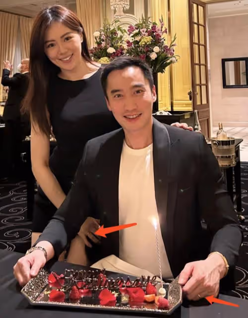 阿嬌前夫高檔餐廳慶生,與老婆秀萬元婚戒,嬌妻顏值氣質不輸阿嬌