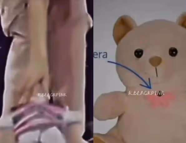 BLACKPINK演唱會,粉絲將裝有攝像頭的娃娃扔到台上,Lisa撿起扔回