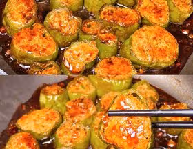 一口一個超過癮——青椒釀肉
