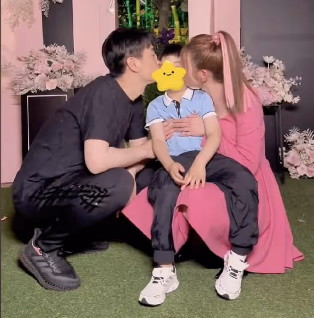 陳妍希曬40歲慶生照，與陳曉牽手切蛋糕，兒子高情商表白媽媽被夾擊吻