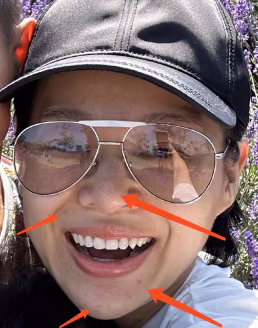 胡杏兒曬母子同框,一手攬住3個兒子,素顏無濾鏡毛孔黑頭好清晰