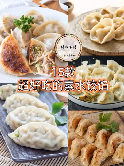 15種超好吃的素水餃餡,做法大全㊙️㊙️㊙️