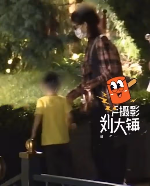 趙麗穎帶4歲兒子游迪士尼,想想疑似發脾氣,拒絕被媽媽牽手摸頭