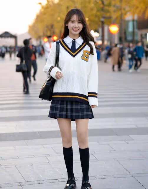 成都女生真會穿，「短裙配絲襪」既性感又顯腿長，想不美都難