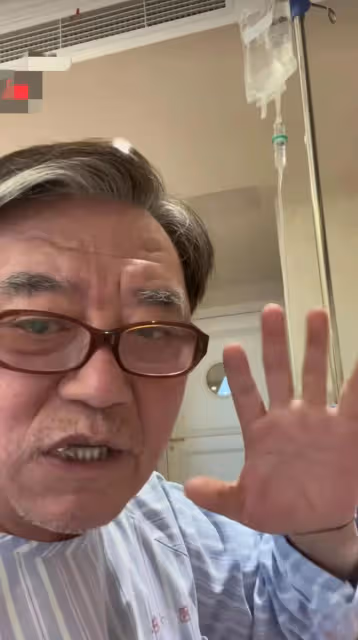 李立群入院治療第4天,臉色發白瘦十幾斤,透露醫院的伙食太清淡