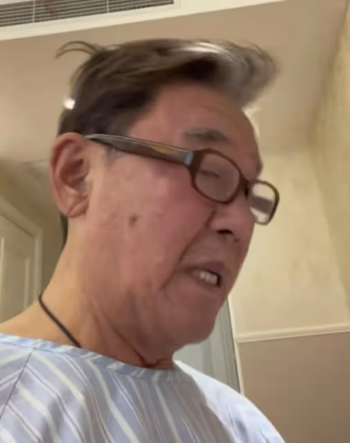 李立群入院治療第4天,臉色發白瘦十幾斤,透露醫院的伙食太清淡