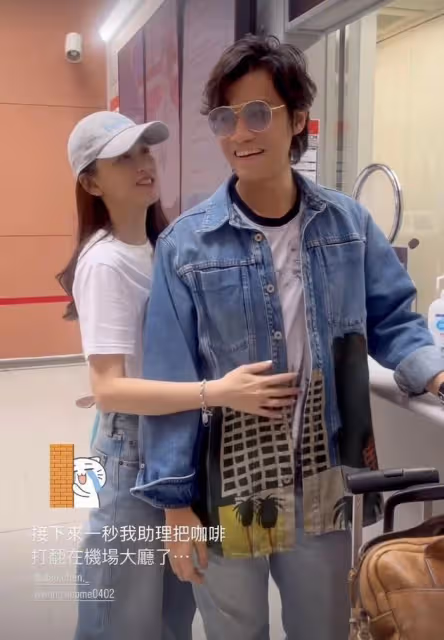陳喬恩游日本,在大阪機場和老公Alan會合撒嬌,又親又抱甜如初戀